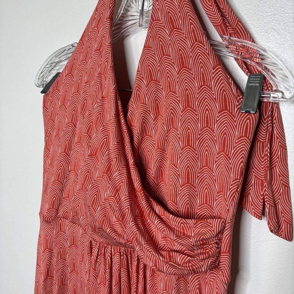 Boden Dress Womens 10R St.‎ Lucia Halter Knit Dress Orange - Picture 3 of 9